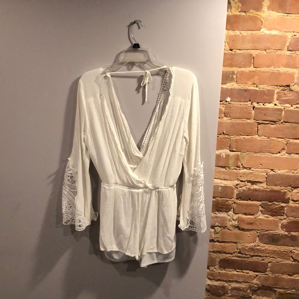 White long sleeved romper